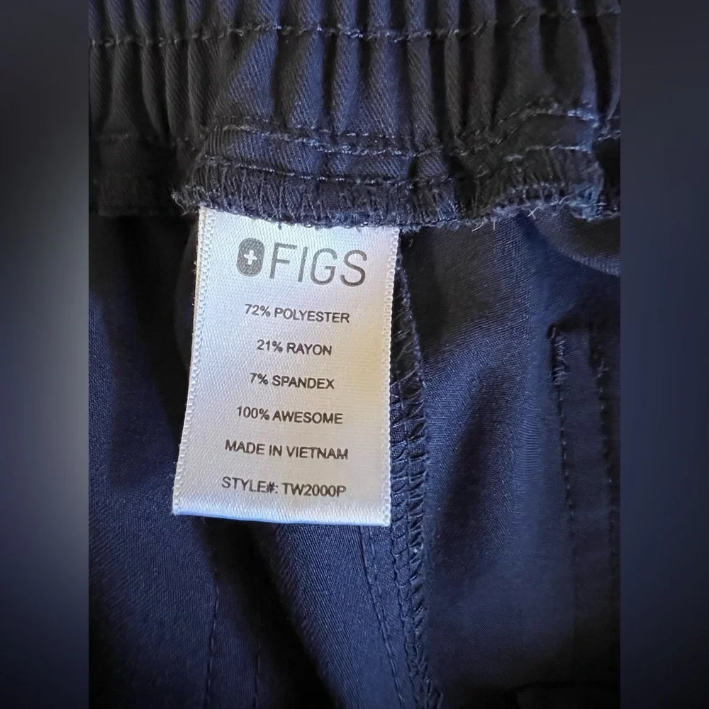 FIGS Yola Skinny Scrub Pants XS Navy Blue Style TW2000P Technical Comfort EUC